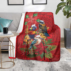 Aussie Native Bird Blanket Aboriginal Inspired Christmas - Aussie Hoodie