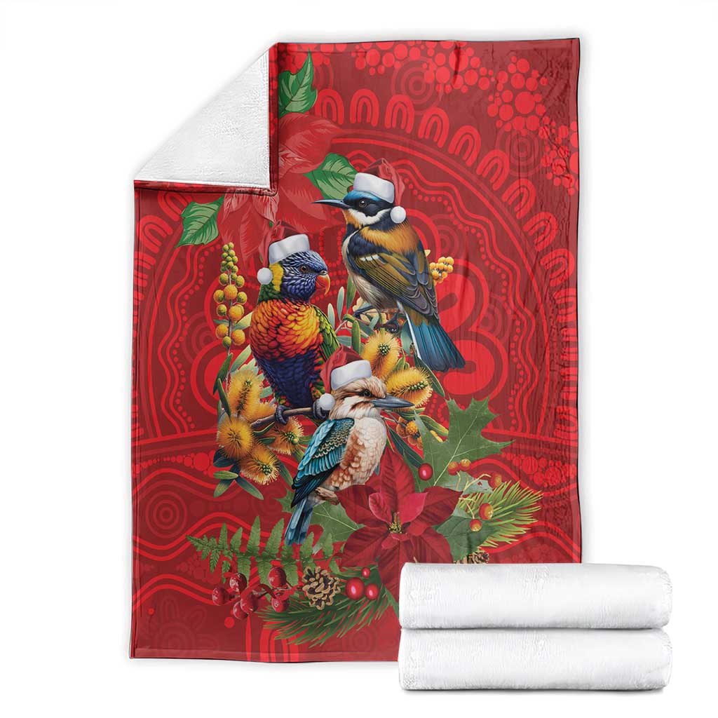 Aussie Native Bird Blanket Aboriginal Inspired Christmas - Aussie Hoodie
