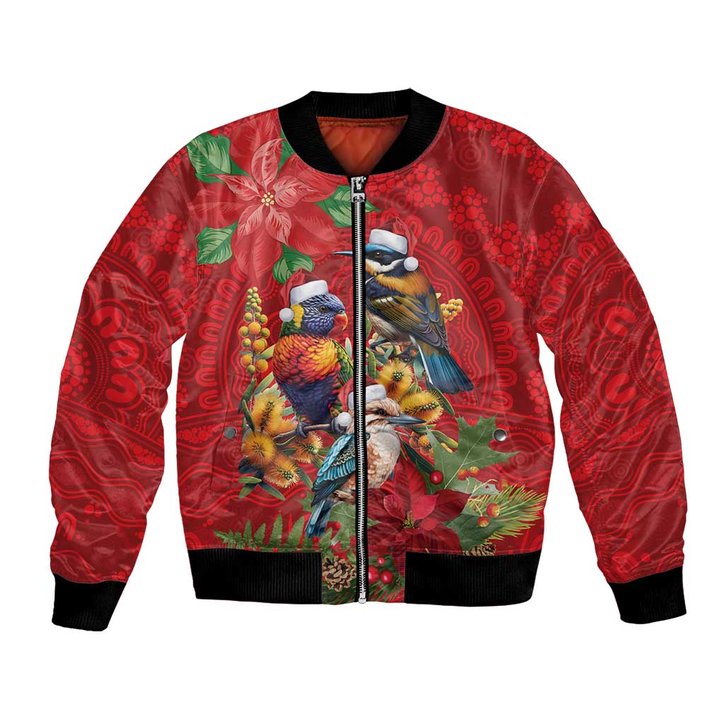 Aussie Native Bird Bomber Jacket Aboriginal Inspired Christmas - Aussie Hoodie