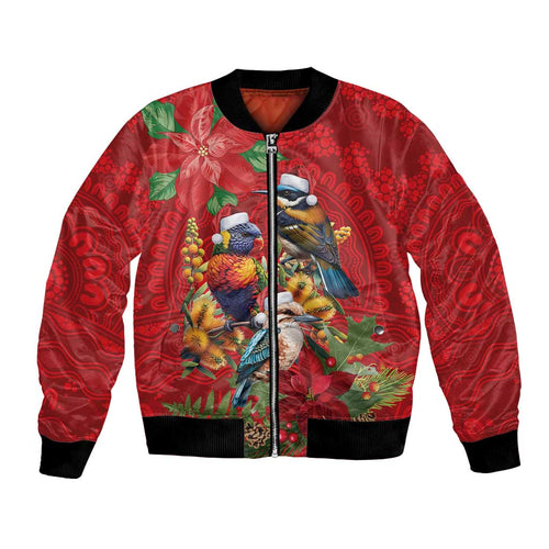 Aussie Native Bird Bomber Jacket Aboriginal Inspired Christmas - Aussie Hoodie