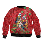 Aussie Native Bird Bomber Jacket Aboriginal Inspired Christmas - Aussie Hoodie