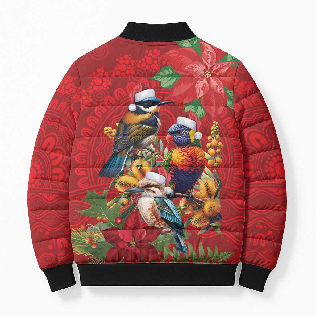 Aussie Native Bird Bomber Puffer Jacket Aboriginal Inspired Christmas - Aussie Hoodie