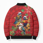 Aussie Native Bird Bomber Puffer Jacket Aboriginal Inspired Christmas - Aussie Hoodie