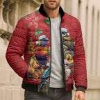 Aussie Native Bird Bomber Puffer Jacket Aboriginal Inspired Christmas - Aussie Hoodie