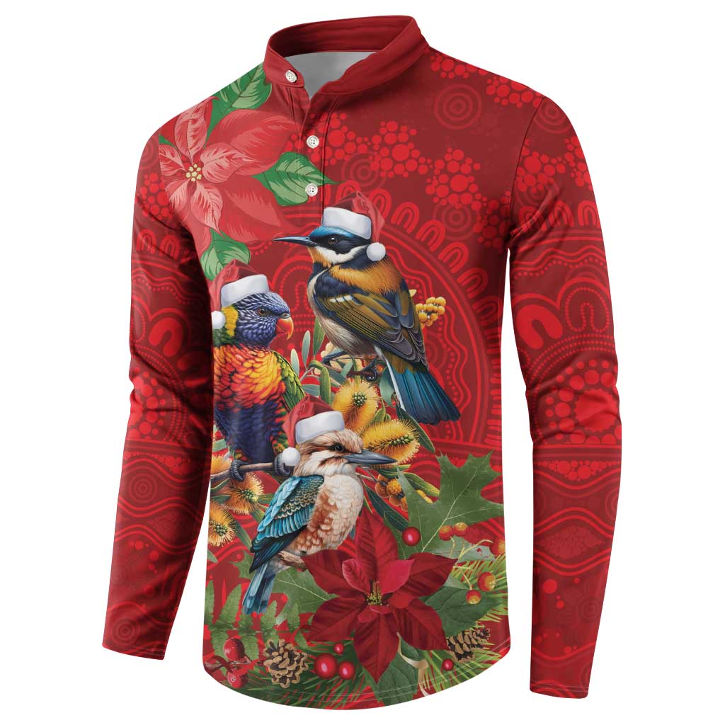 Aussie Native Bird Button Sweatshirt Aboriginal Inspired Christmas - Aussie Hoodie
