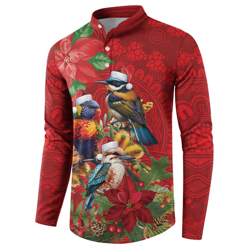 Aussie Native Bird Button Sweatshirt Aboriginal Inspired Christmas - Aussie Hoodie