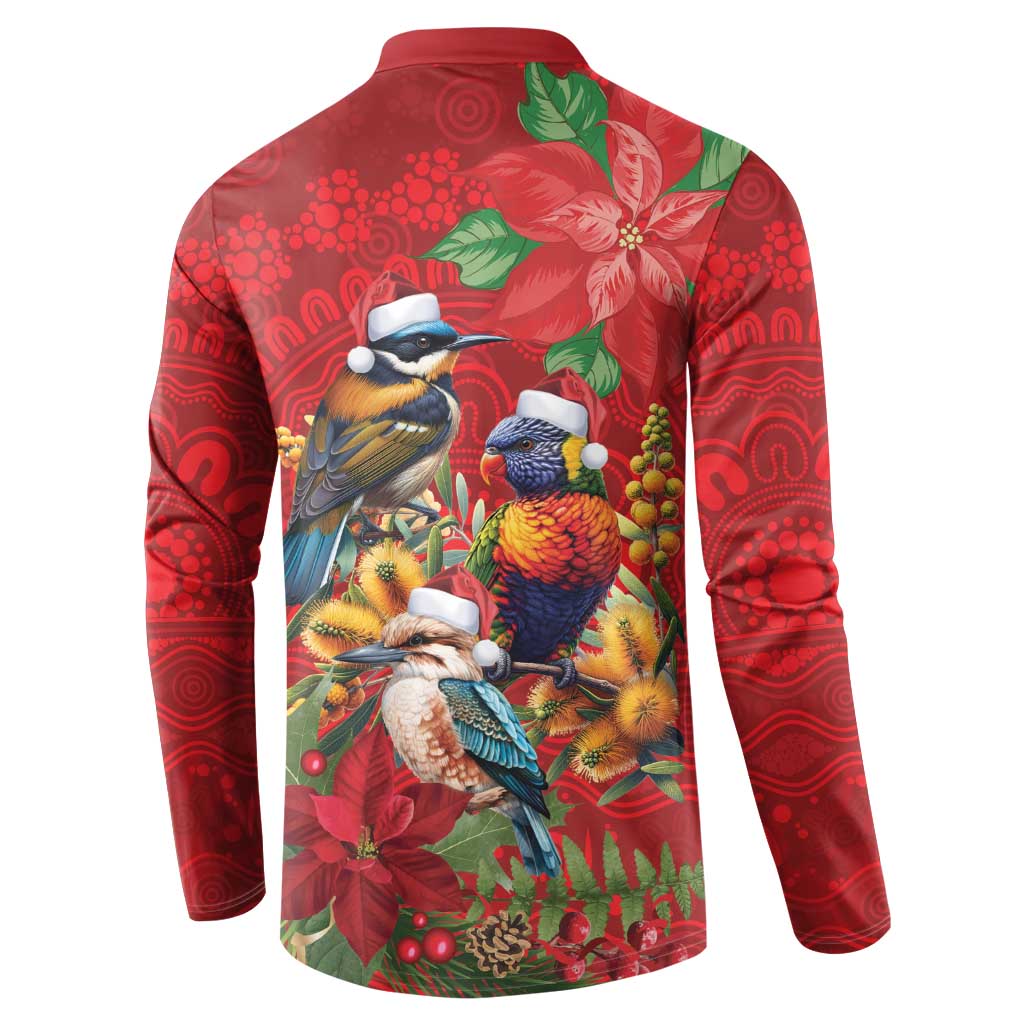 Aussie Native Bird Button Sweatshirt Aboriginal Inspired Christmas - Aussie Hoodie