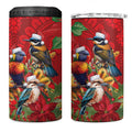 Aussie Native Bird 4 in 1 Can Cooler Tumbler Aboriginal Inspired Christmas - Aussie Hoodie