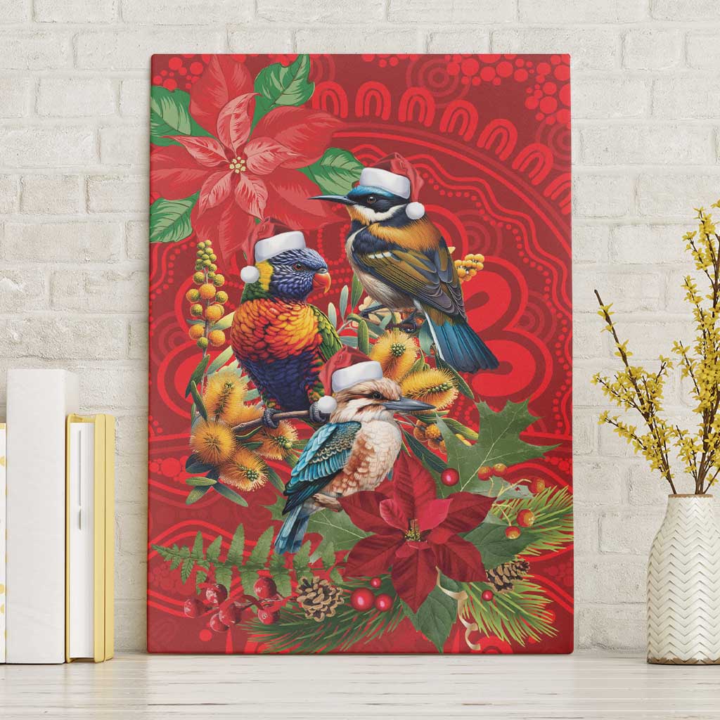 Aussie Native Bird Canvas Wall Art Aboriginal Inspired Christmas - Aussie Hoodie