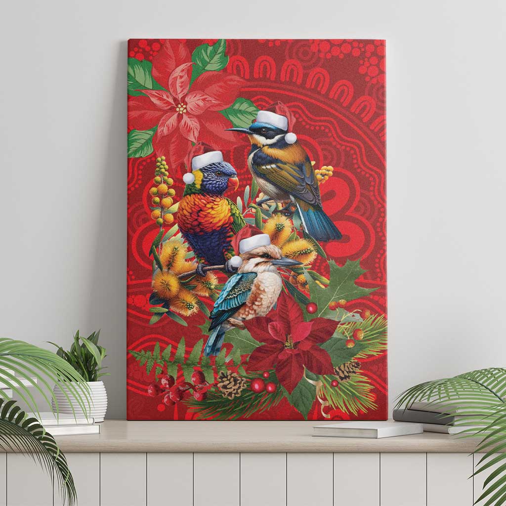 Aussie Native Bird Canvas Wall Art Aboriginal Inspired Christmas - Aussie Hoodie