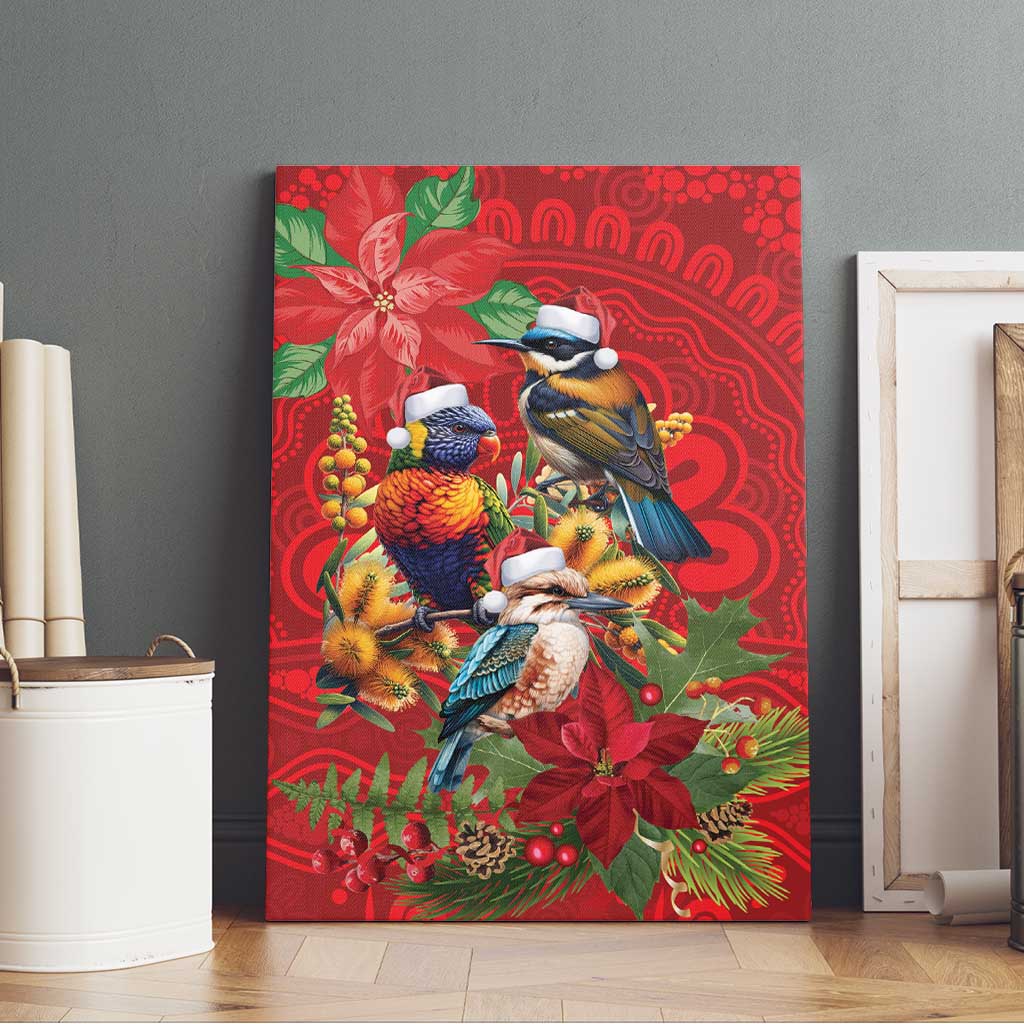 Aussie Native Bird Canvas Wall Art Aboriginal Inspired Christmas - Aussie Hoodie