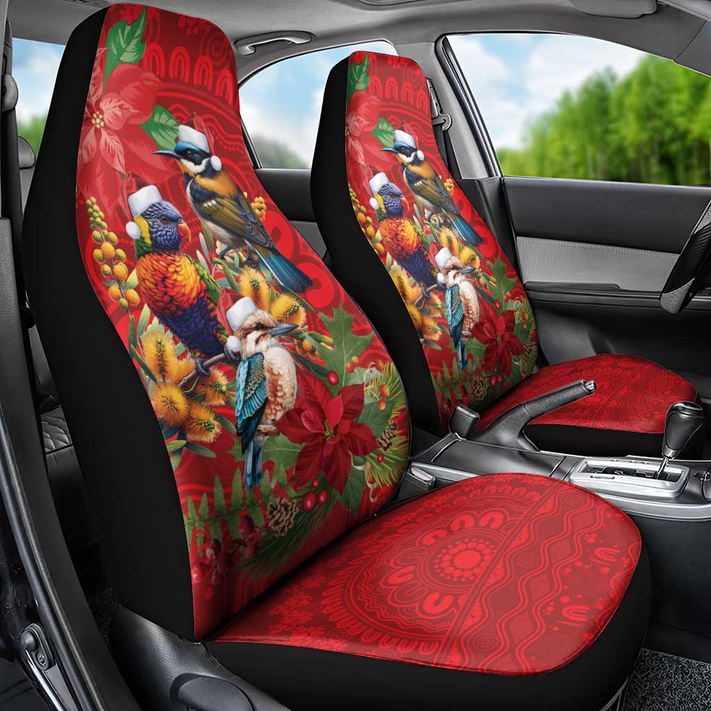 Aussie Native Bird Car Seat Cover Aboriginal Inspired Christmas - Aussie Hoodie