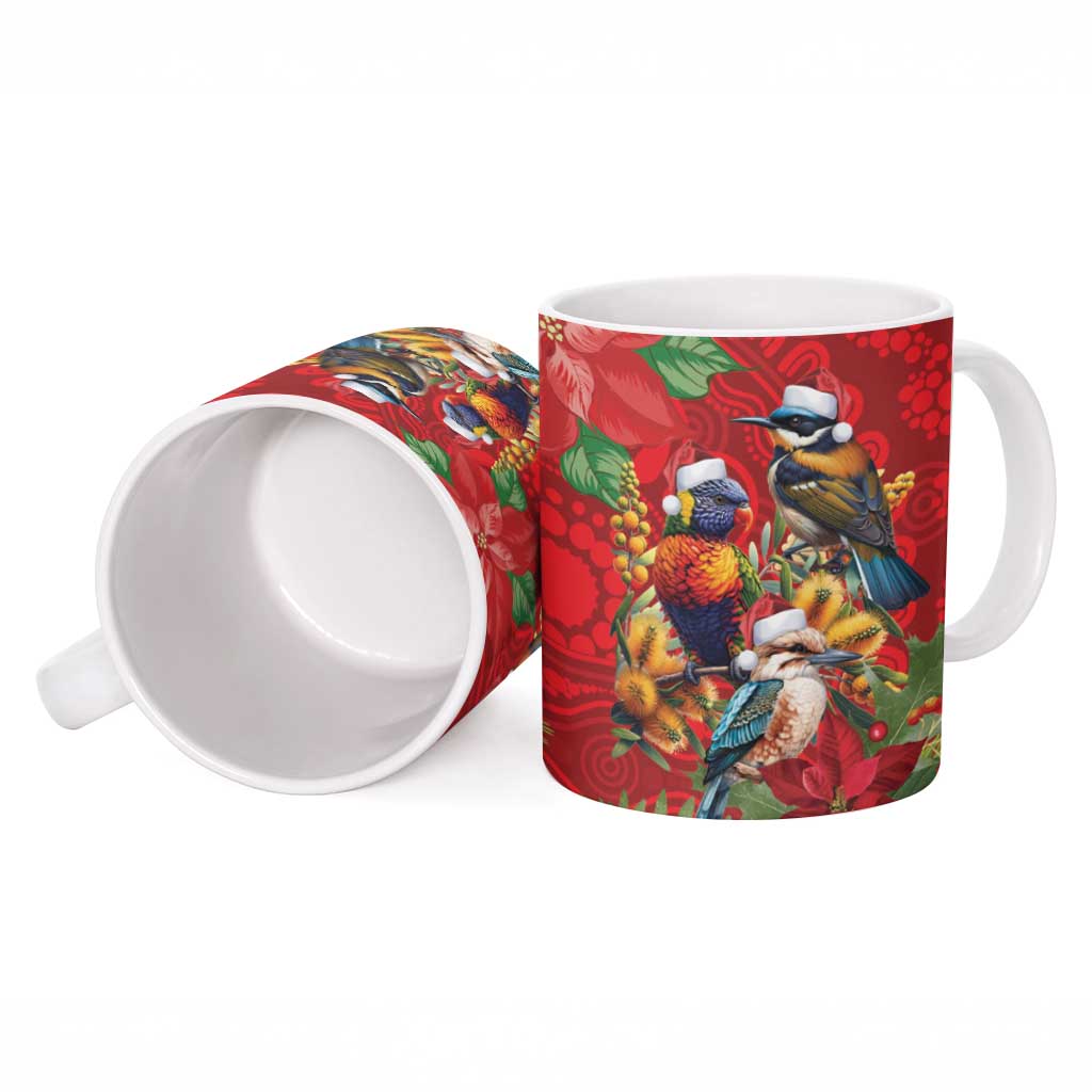Aussie Native Bird Ceramic Mug Aboriginal Inspired Christmas - Aussie Hoodie