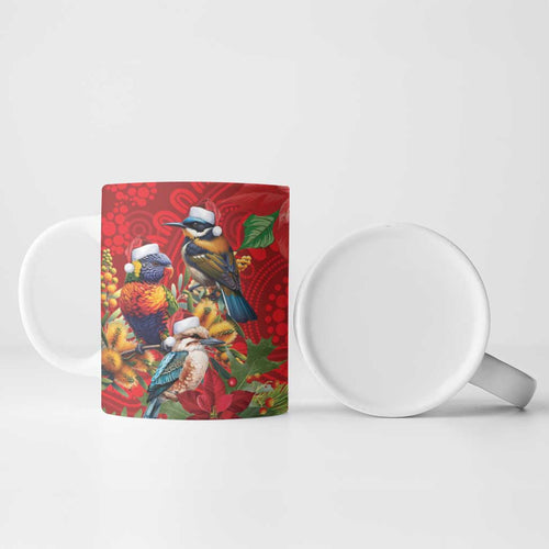 Aussie Native Bird Ceramic Mug Aboriginal Inspired Christmas - Aussie Hoodie