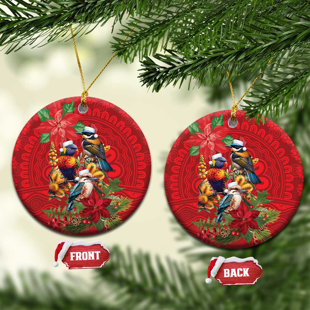 Aussie Native Bird Ceramic Ornament Aboriginal Inspired Christmas - Aussie Hoodie