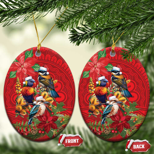 Aussie Native Bird Ceramic Ornament Aboriginal Inspired Christmas - Aussie Hoodie