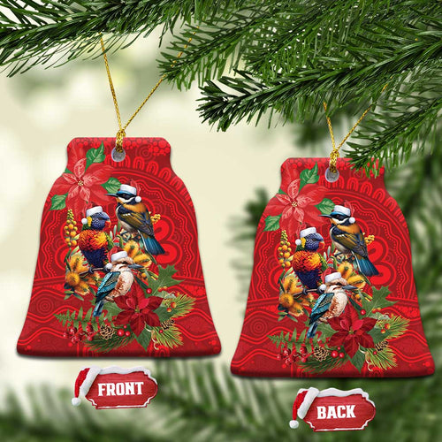 Aussie Native Bird Ceramic Ornament Aboriginal Inspired Christmas - Aussie Hoodie