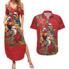 Aussie Native Bird Couples Matching Summer Maxi Dress and Hawaiian Shirt Aboriginal Inspired Christmas - Aussie Hoodie