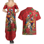 Aussie Native Bird Couples Matching Summer Maxi Dress and Hawaiian Shirt Aboriginal Inspired Christmas - Aussie Hoodie