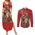 Aussie Native Bird Couples Matching Summer Maxi Dress and Long Sleeve Button Shirt Aboriginal Inspired Christmas - Aussie Hoodie