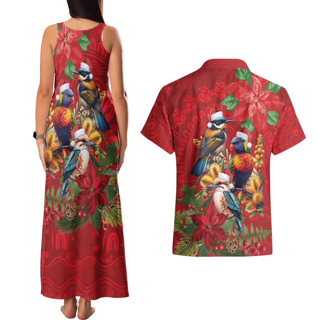 Aussie Native Bird Couples Matching Tank Maxi Dress and Hawaiian Shirt Aboriginal Inspired Christmas - Aussie Hoodie