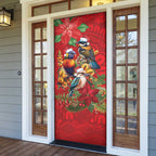 Aussie Native Bird Door Cover Aboriginal Inspired Christmas - Aussie Hoodie