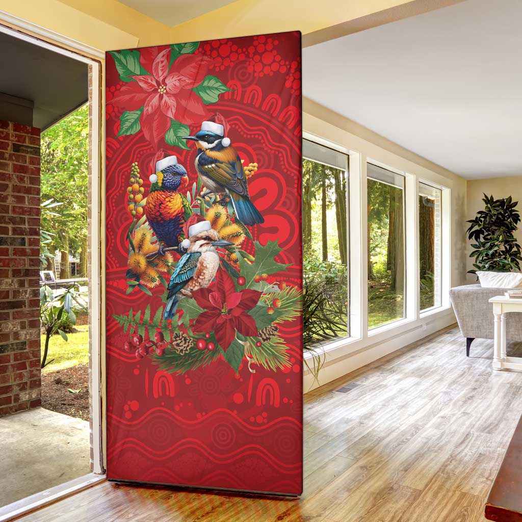 Aussie Native Bird Door Cover Aboriginal Inspired Christmas - Aussie Hoodie
