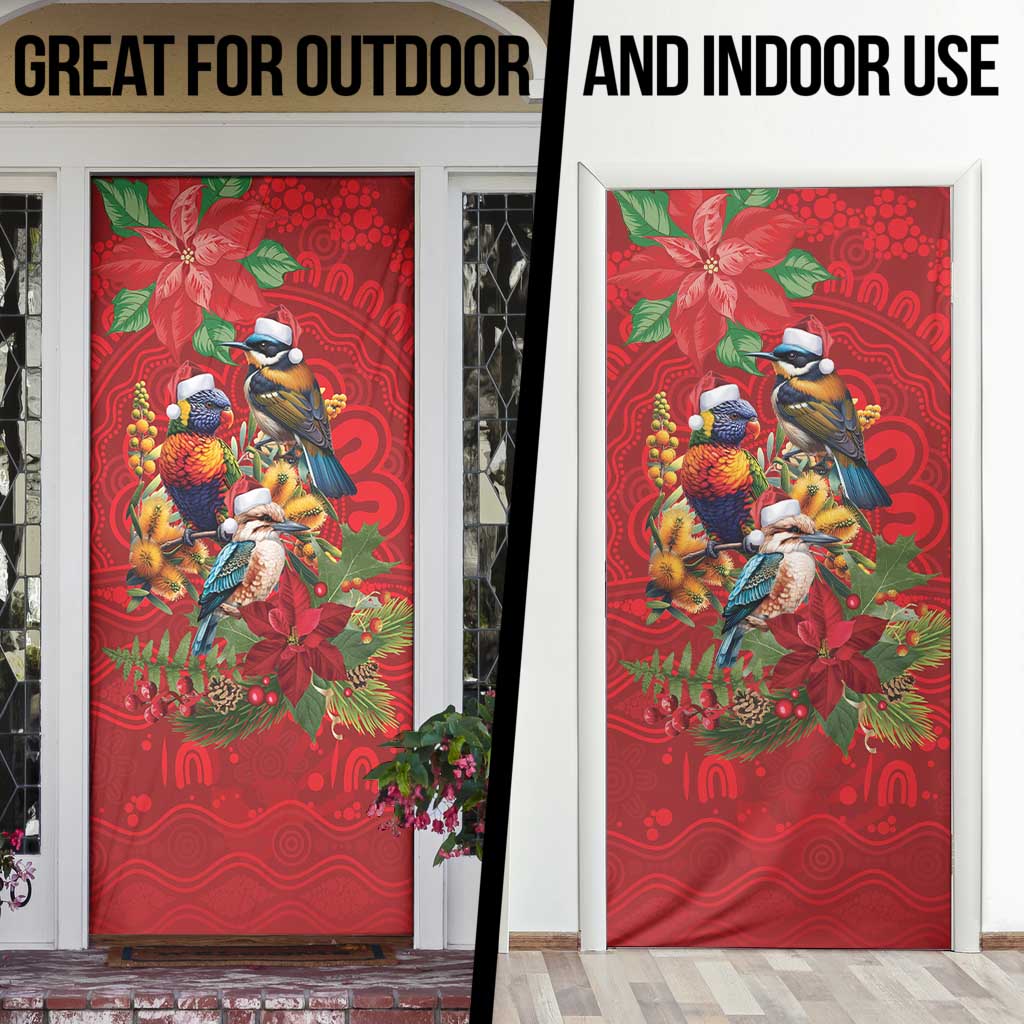 Aussie Native Bird Door Cover Aboriginal Inspired Christmas - Aussie Hoodie