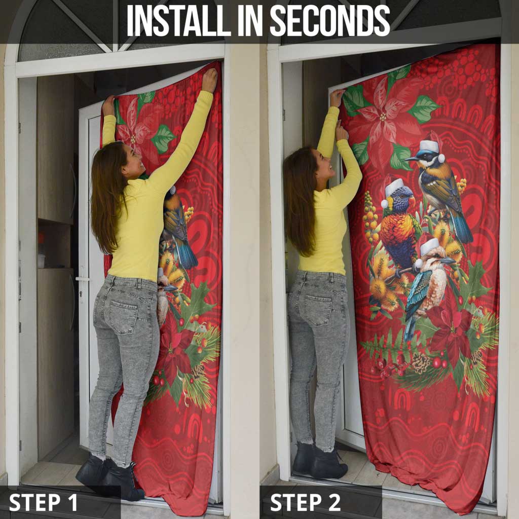 Aussie Native Bird Door Cover Aboriginal Inspired Christmas - Aussie Hoodie