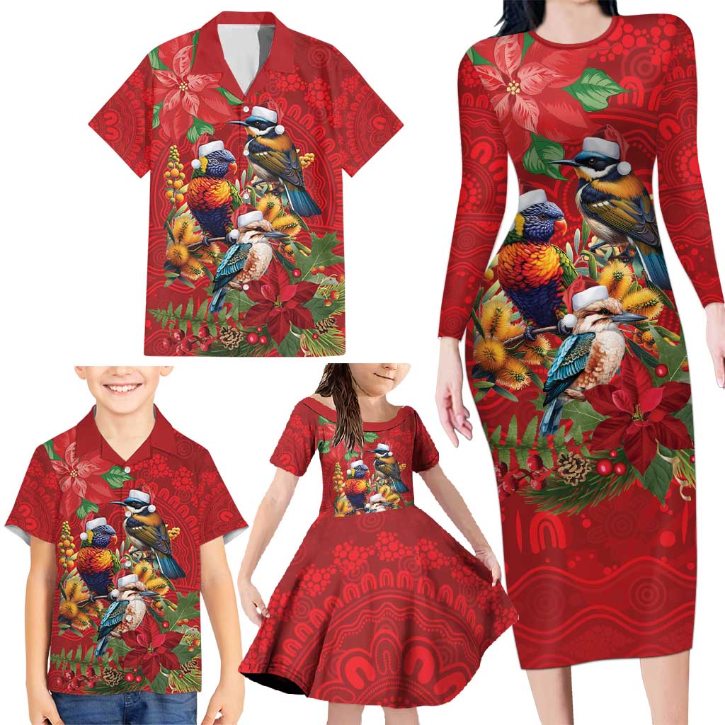 Aussie Native Bird Family Matching Long Sleeve Bodycon Dress and Hawaiian Shirt Aboriginal Inspired Christmas - Aussie Hoodie