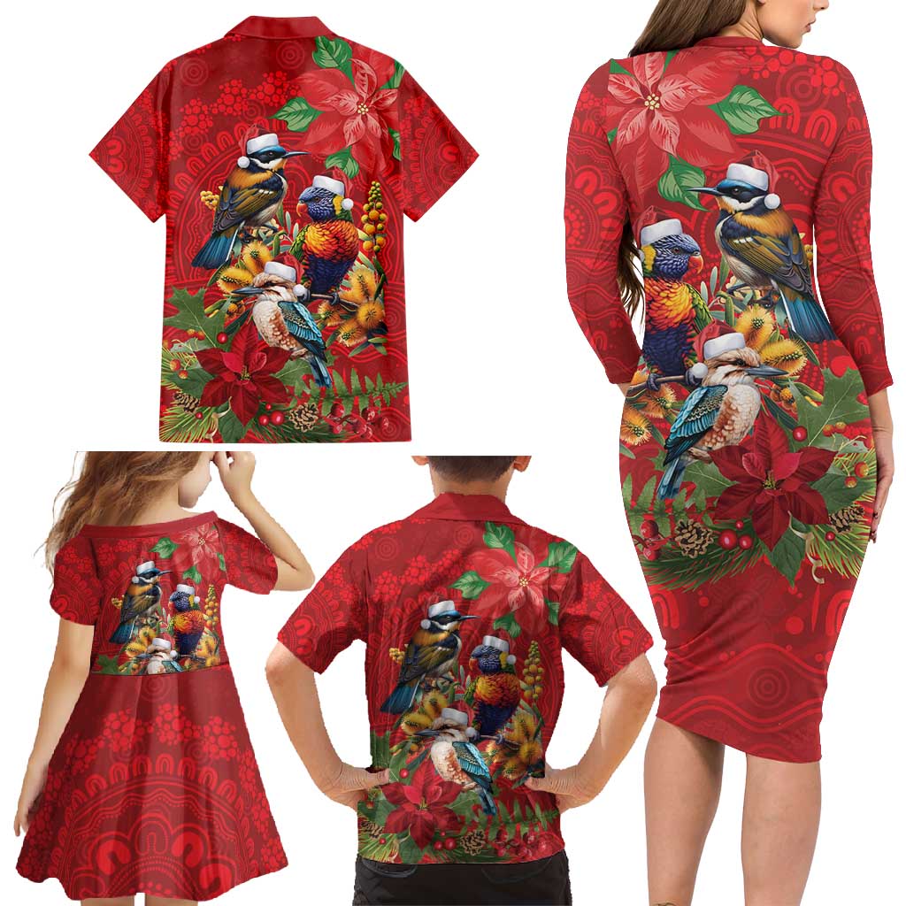 Aussie Native Bird Family Matching Long Sleeve Bodycon Dress and Hawaiian Shirt Aboriginal Inspired Christmas - Aussie Hoodie