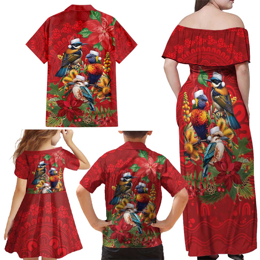 Aussie Native Bird Family Matching Off Shoulder Maxi Dress and Hawaiian Shirt Aboriginal Inspired Christmas - Aussie Hoodie