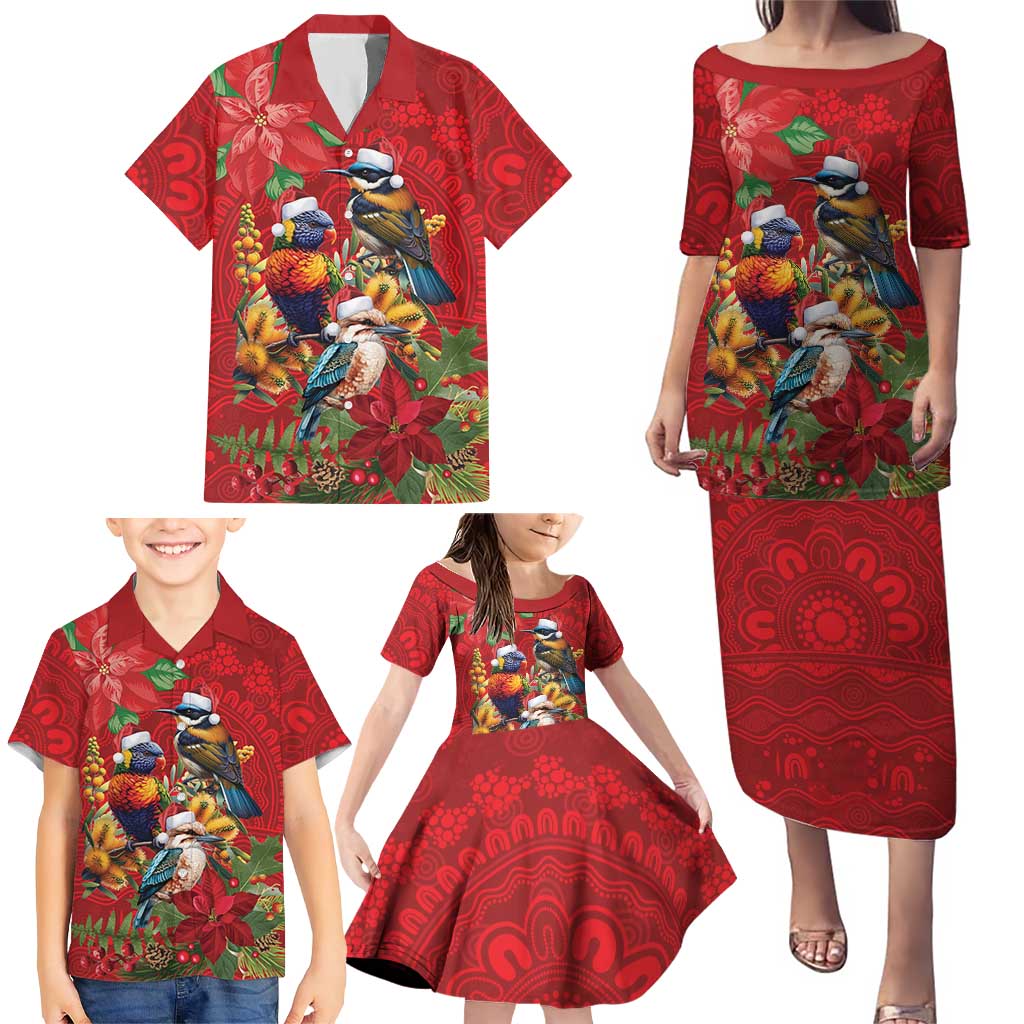 Aussie Native Bird Family Matching Puletasi and Hawaiian Shirt Aboriginal Inspired Christmas - Aussie Hoodie