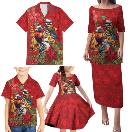 Aussie Native Bird Family Matching Puletasi and Hawaiian Shirt Aboriginal Inspired Christmas - Aussie Hoodie