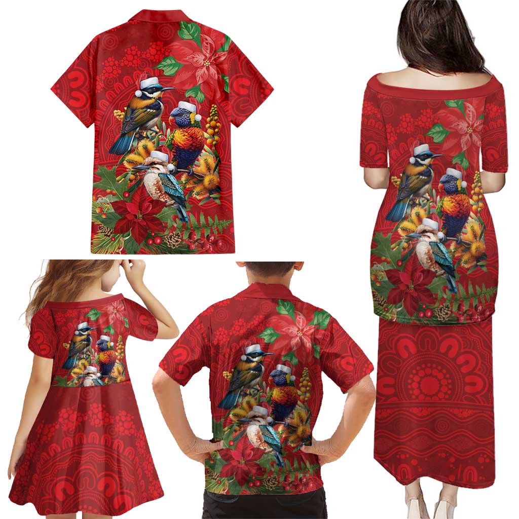 Aussie Native Bird Family Matching Puletasi and Hawaiian Shirt Aboriginal Inspired Christmas - Aussie Hoodie