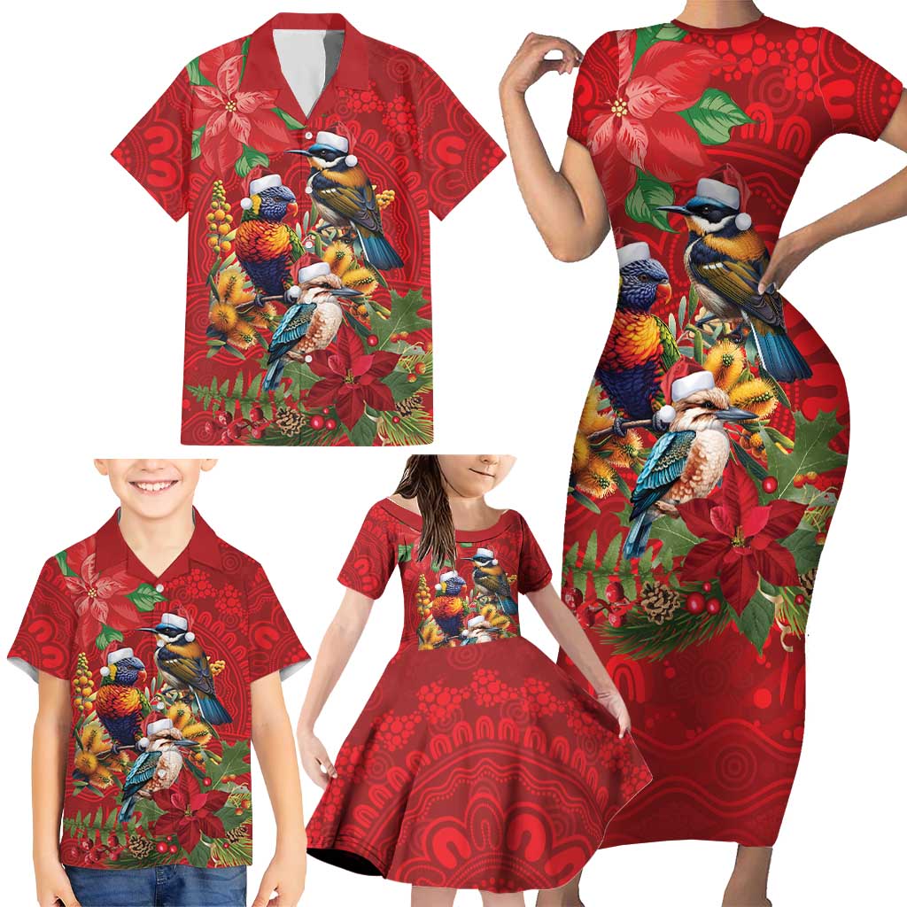 Aussie Native Bird Family Matching Short Sleeve Bodycon Dress and Hawaiian Shirt Aboriginal Inspired Christmas - Aussie Hoodie