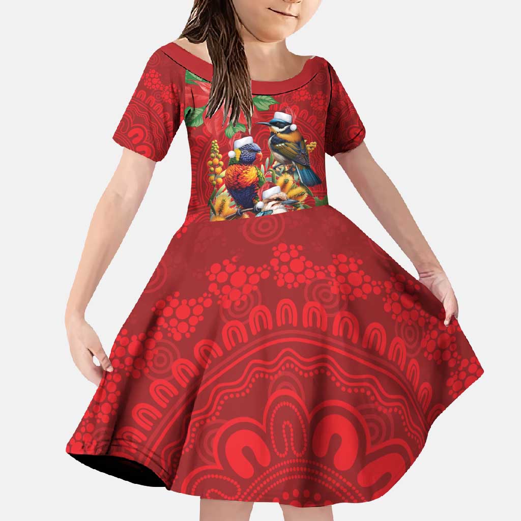 Aussie Native Bird Family Matching Short Sleeve Bodycon Dress and Hawaiian Shirt Aboriginal Inspired Christmas - Aussie Hoodie