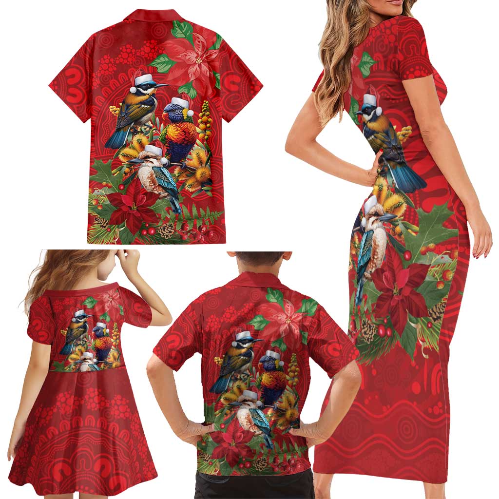 Aussie Native Bird Family Matching Short Sleeve Bodycon Dress and Hawaiian Shirt Aboriginal Inspired Christmas - Aussie Hoodie