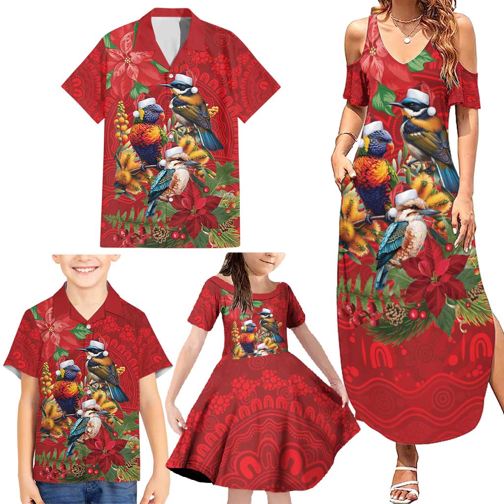 Aussie Native Bird Family Matching Summer Maxi Dress and Hawaiian Shirt Aboriginal Inspired Christmas - Aussie Hoodie