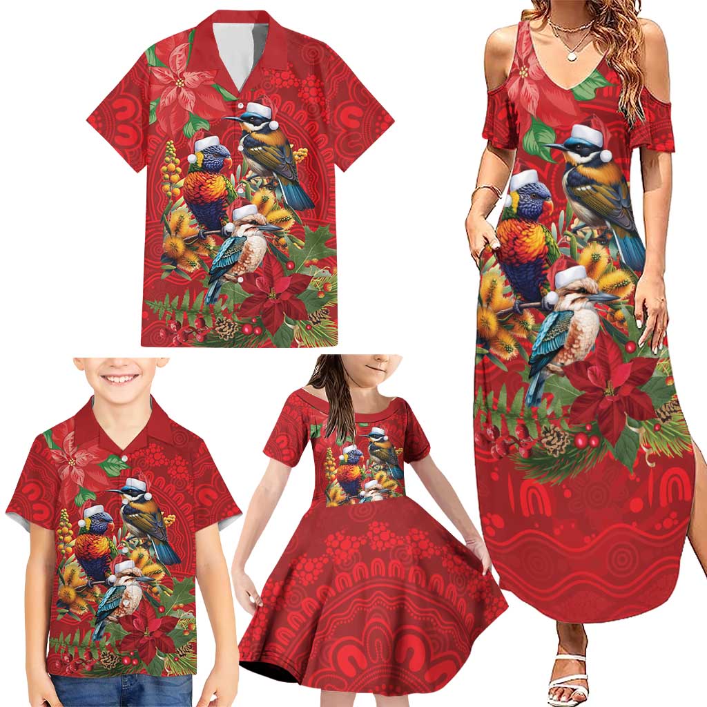 Aussie Native Bird Family Matching Summer Maxi Dress and Hawaiian Shirt Aboriginal Inspired Christmas - Aussie Hoodie