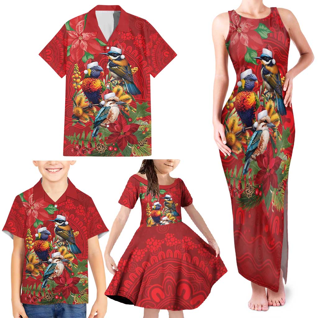 Aussie Native Bird Family Matching Tank Maxi Dress and Hawaiian Shirt Aboriginal Inspired Christmas - Aussie Hoodie