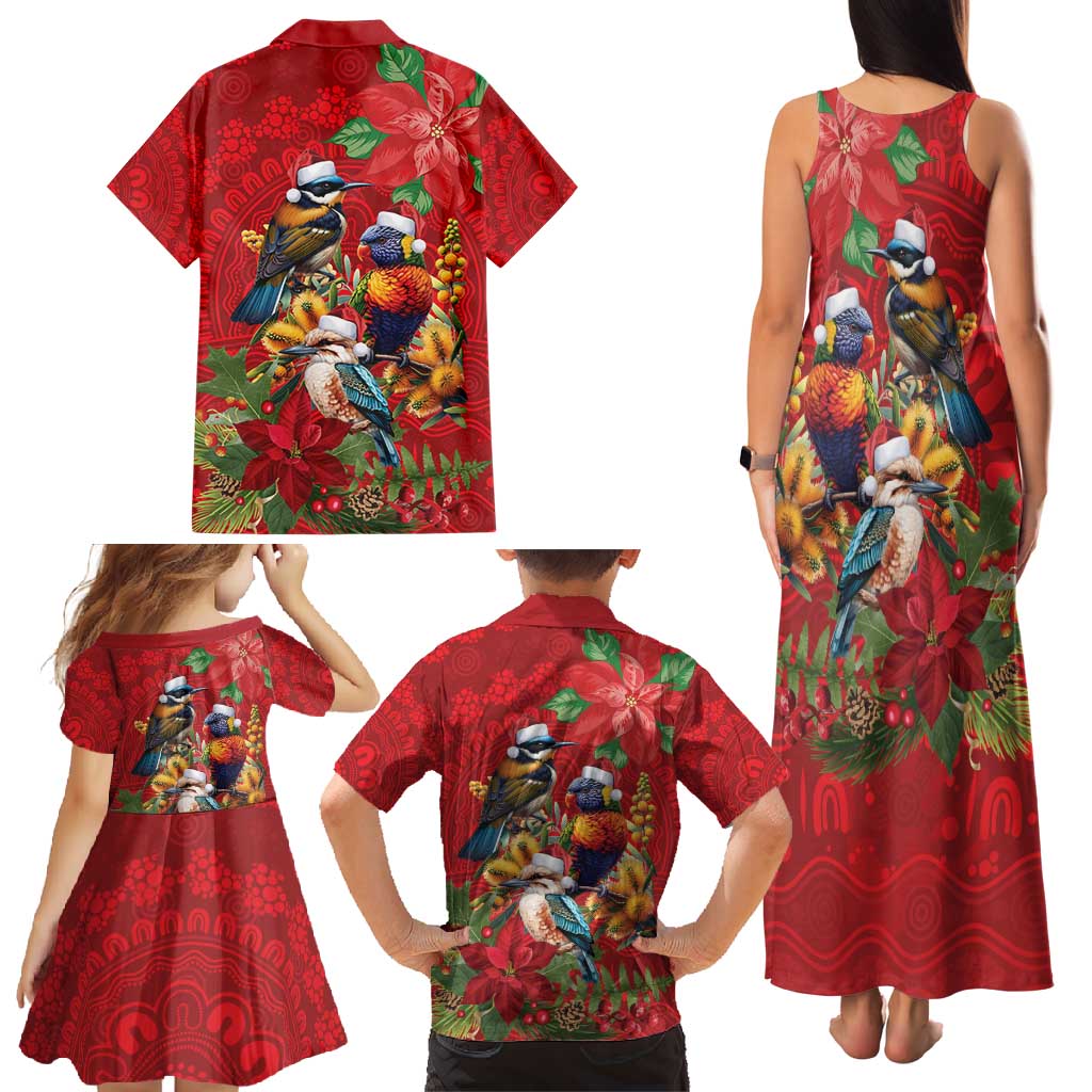Aussie Native Bird Family Matching Tank Maxi Dress and Hawaiian Shirt Aboriginal Inspired Christmas - Aussie Hoodie