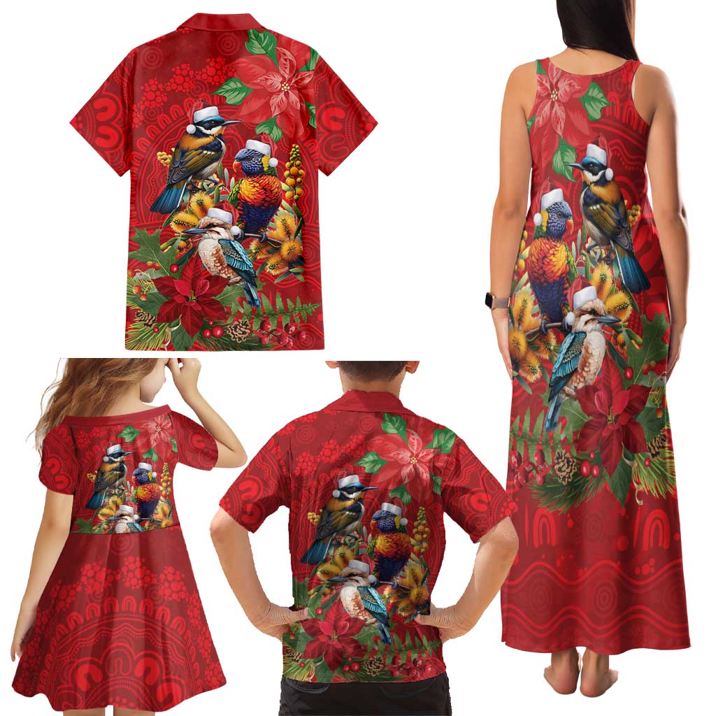 Aussie Native Bird Family Matching Tank Maxi Dress and Hawaiian Shirt Aboriginal Inspired Christmas - Aussie Hoodie