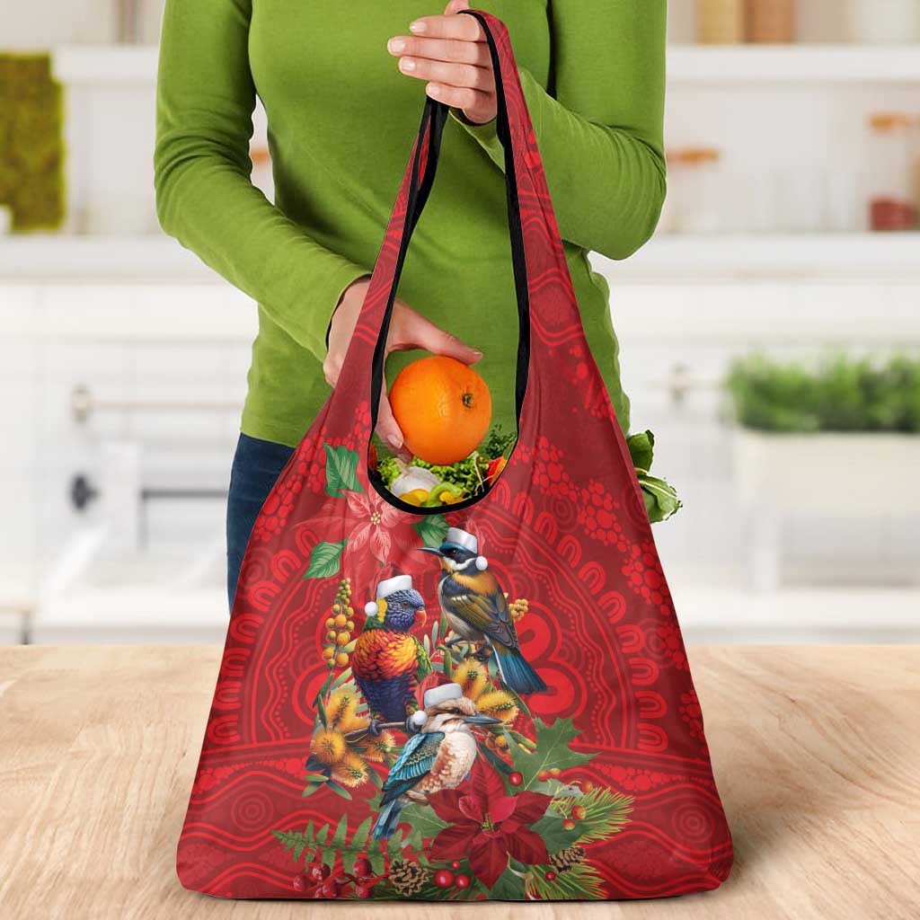 Aussie Native Bird Grocery Bag Aboriginal Inspired Christmas - Aussie Hoodie