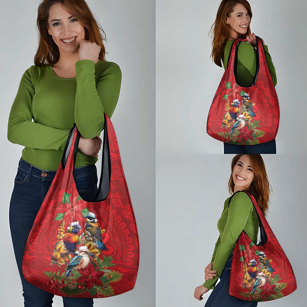 Aussie Native Bird Grocery Bag Aboriginal Inspired Christmas - Aussie Hoodie