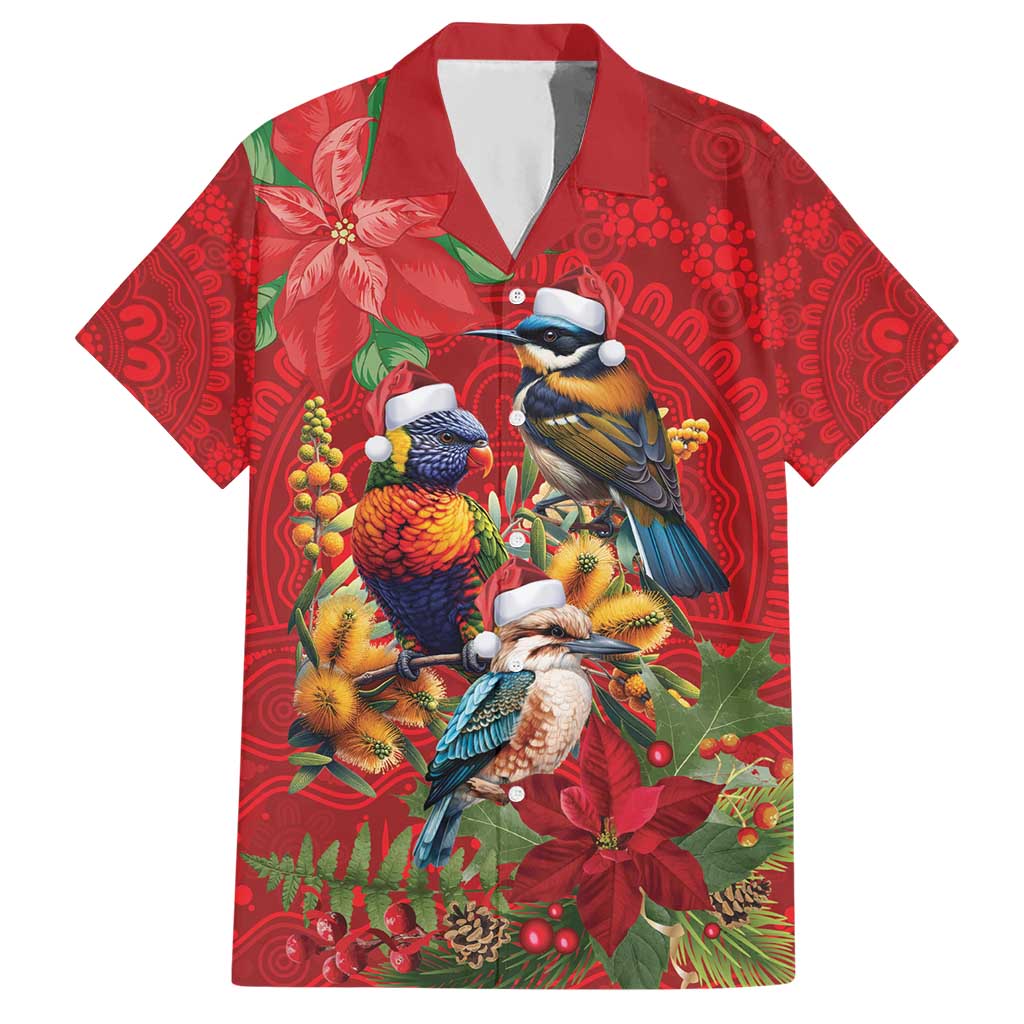 Aussie Native Bird Hawaiian Shirt Aboriginal Inspired Christmas - Aussie Hoodie