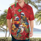 Aussie Native Bird Hawaiian Shirt Aboriginal Inspired Christmas - Aussie Hoodie