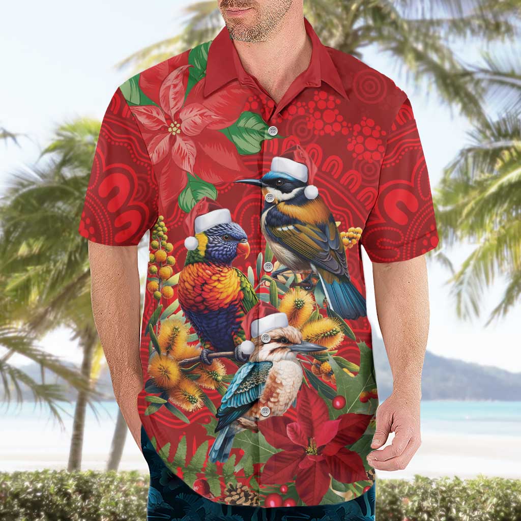 Aussie Native Bird Hawaiian Shirt Aboriginal Inspired Christmas - Aussie Hoodie