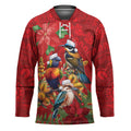 Aussie Native Bird Hockey Jersey Aboriginal Inspired Christmas - Aussie Hoodie