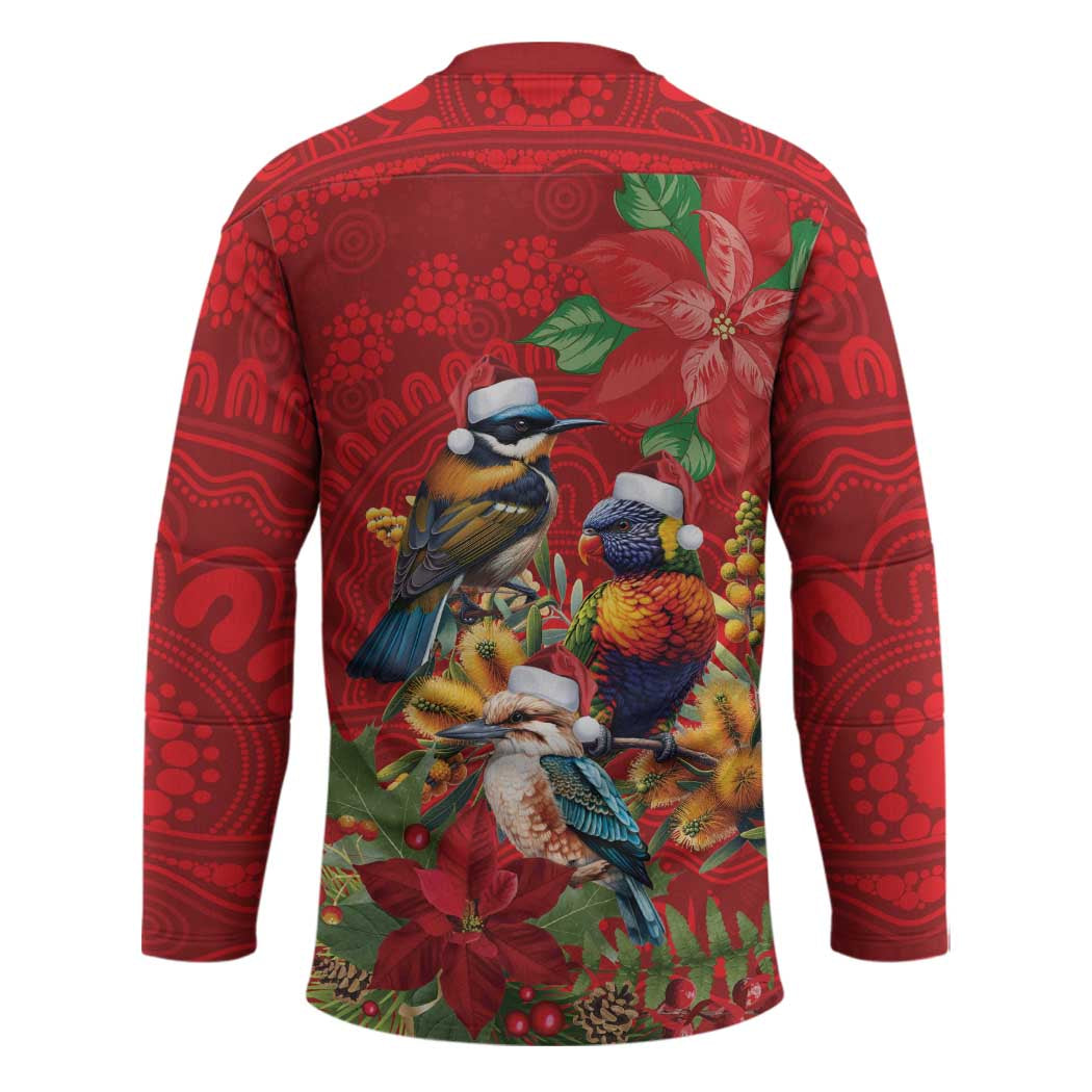 Aussie Native Bird Hockey Jersey Aboriginal Inspired Christmas - Aussie Hoodie